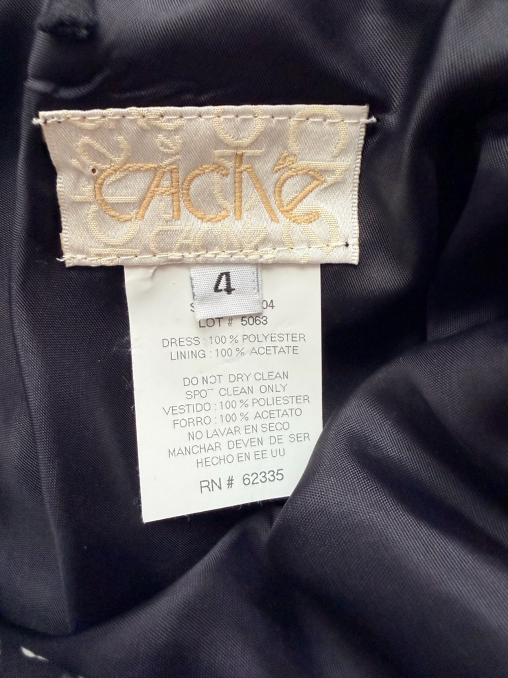 Caché Vintage Black Floral Gown Chiffon with Rhinestones NWOT Size 4 Formal Y2K - Picture 3 of 5